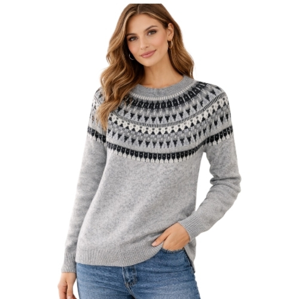 L.O.G.G. Label of Graded Goods Jacquard-knit Sweater By H&M Size Small EUC